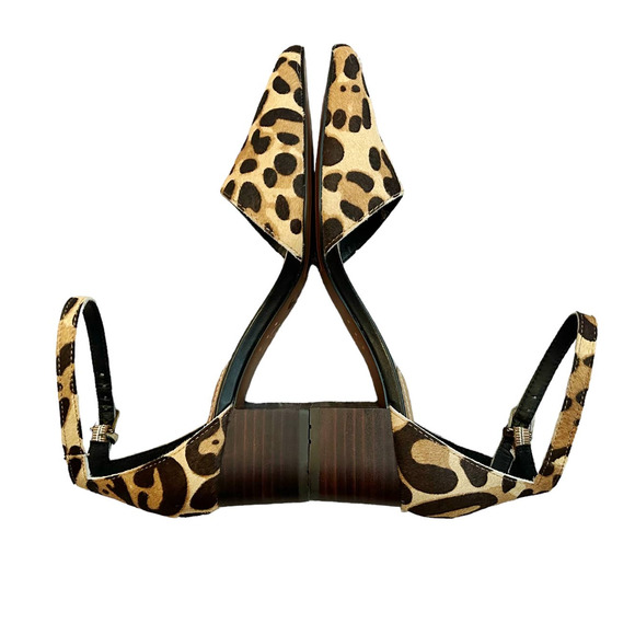 Como Vintage Cheetah Print Pointed Toe Heels Womens Size 6 - Picture 5 of 8